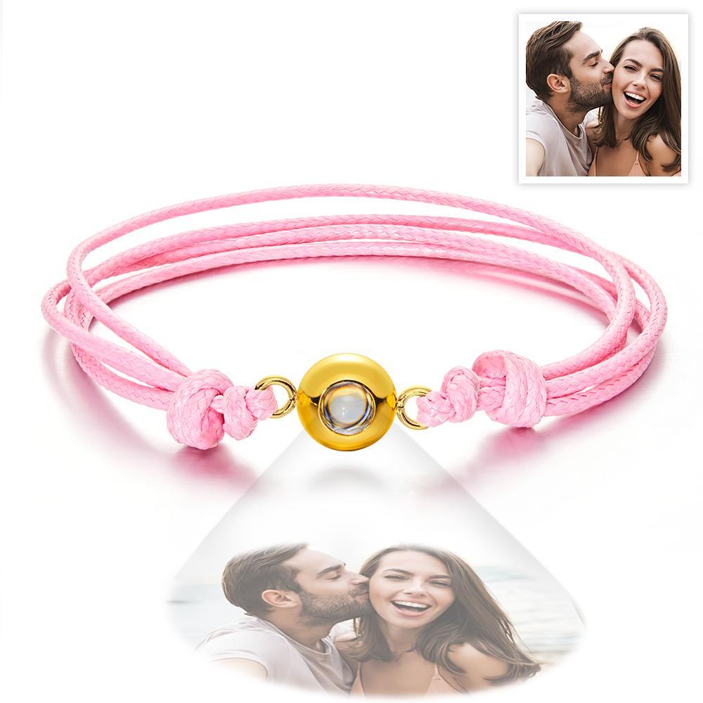 Custom Projection Photo Bracelet Weave Style Colorful Couple Gifts - soufeelus