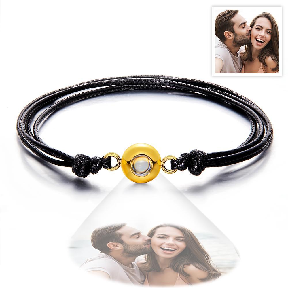 Custom Projection Photo Bracelet Weave Style Colorful Couple Gifts - soufeelus