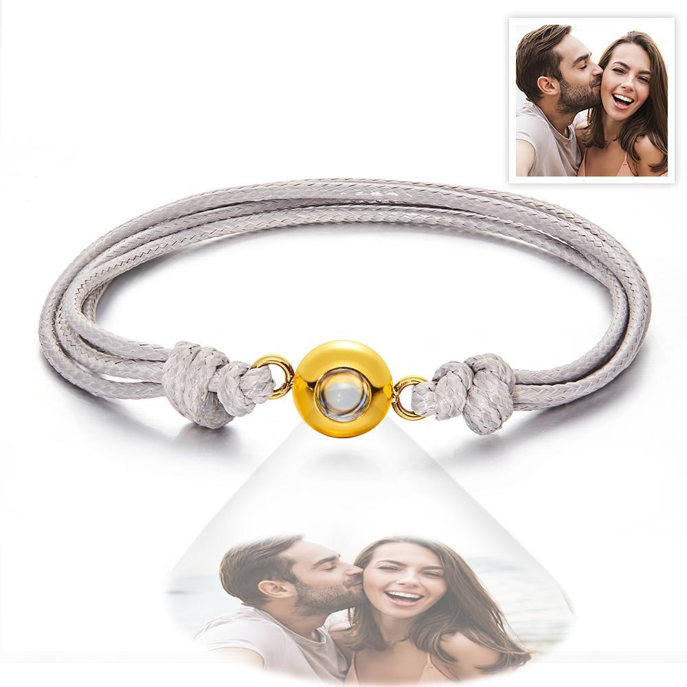 Custom Projection Photo Bracelet Weave Style Colorful Couple Gifts - soufeelus