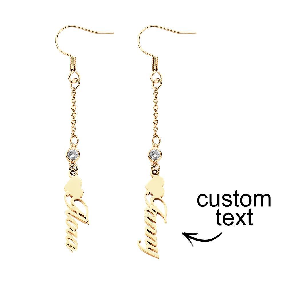 I am Special Name Earrings with Heart Eye Catching Dangle Earrings - soufeelus