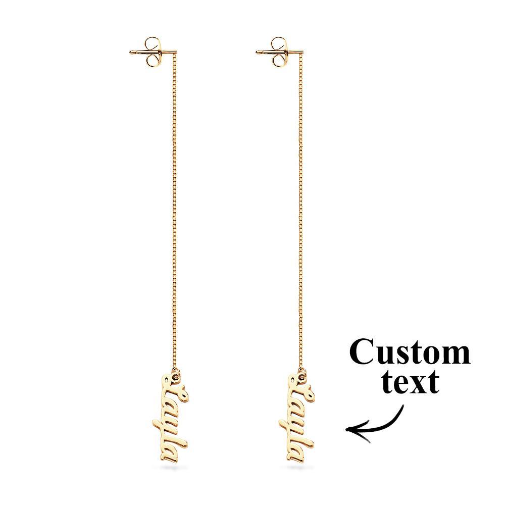 Promise You Personalized Name Earrings Lovers Earrings for Xmas Gift - soufeelus