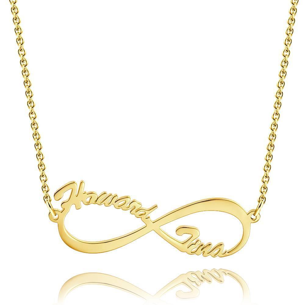 Infinity Name Necklace Rose Gold Plated - soufeelus