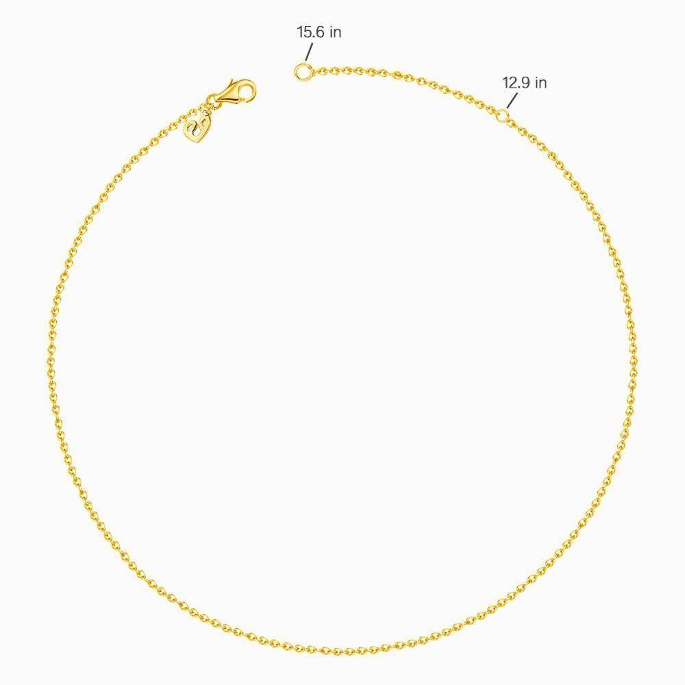 Children's Engraved Bar Necklace 14K Gold Plated - soufeelus