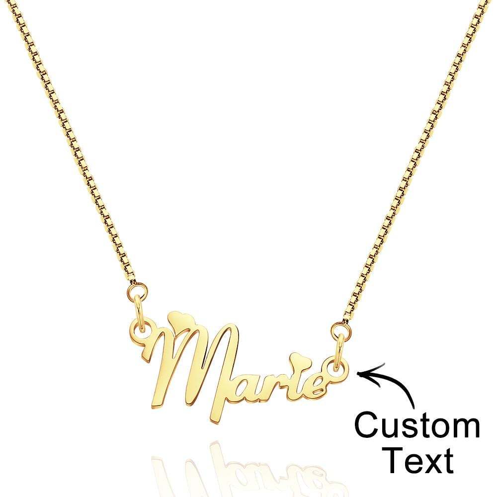 Custom Engraved Anniversary Plaque Silver Necklace Gift to Her - 