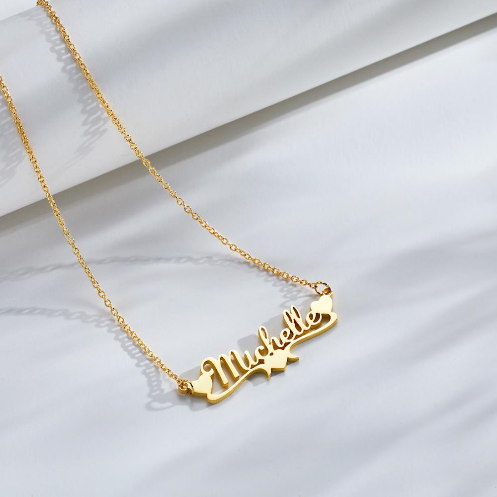 Custom Engraved Necklace Heart Shaped Necklace Gift for Mom -