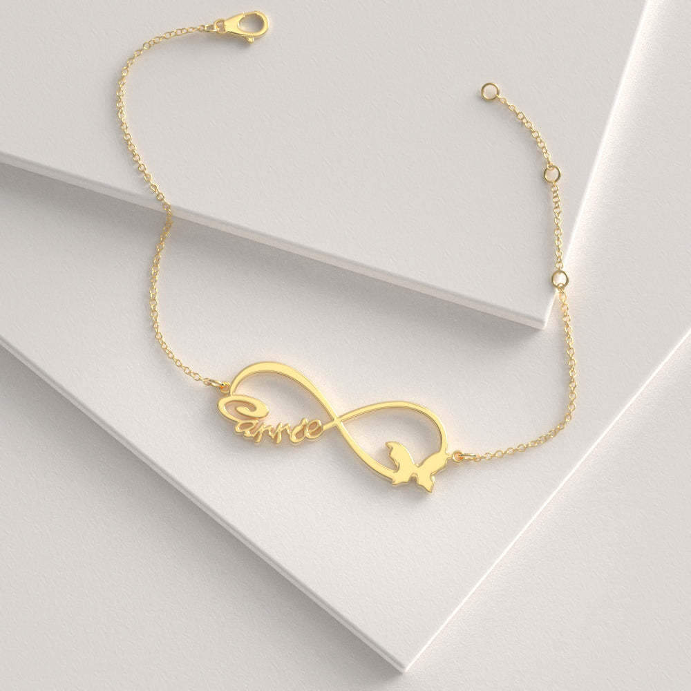 Custom Infinity Name Bracelet Gift For Female -