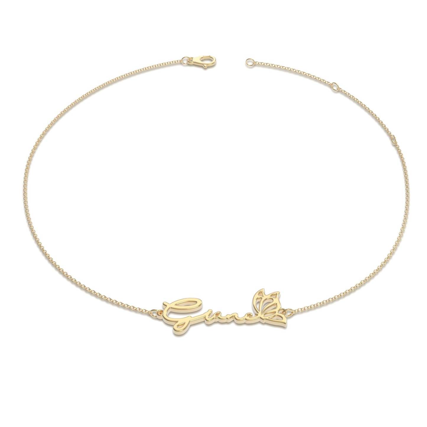 Custom Butterfly Name Bracelet, Personalized Name Gift For Your Lover -