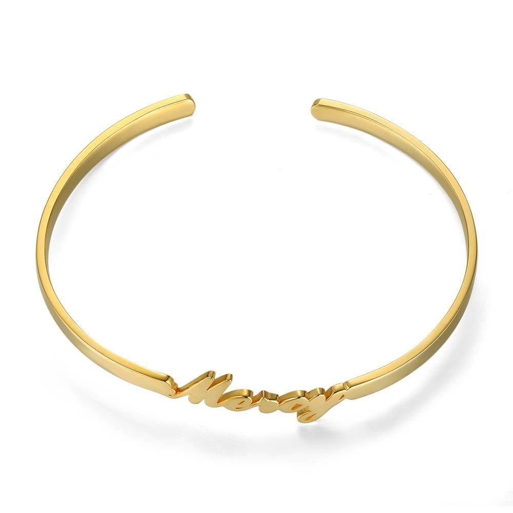 Name Bracelet Simple Style 14K Gold Plated - soufeelus