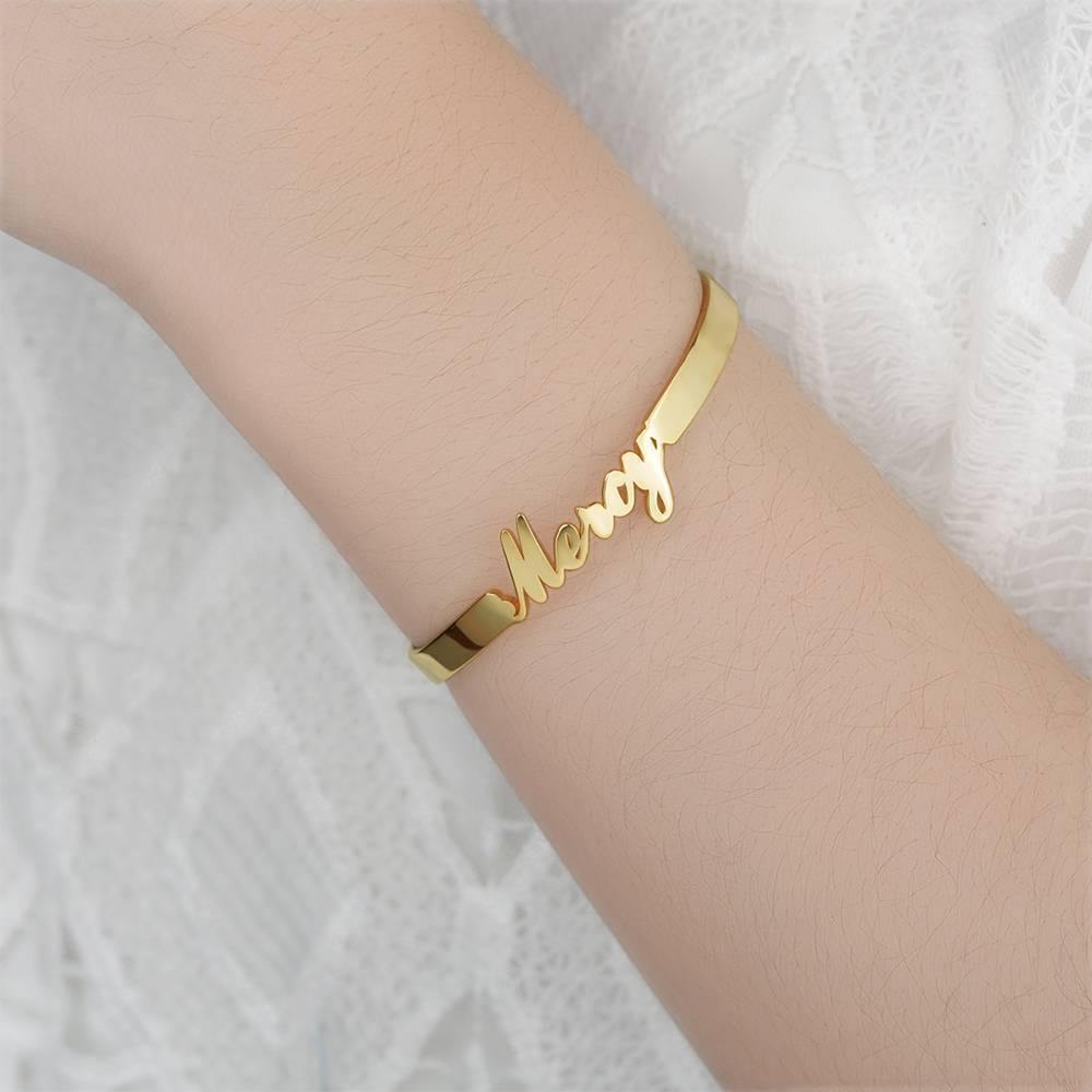 Name Bracelet Simple Style 14K Gold Plated - soufeelus