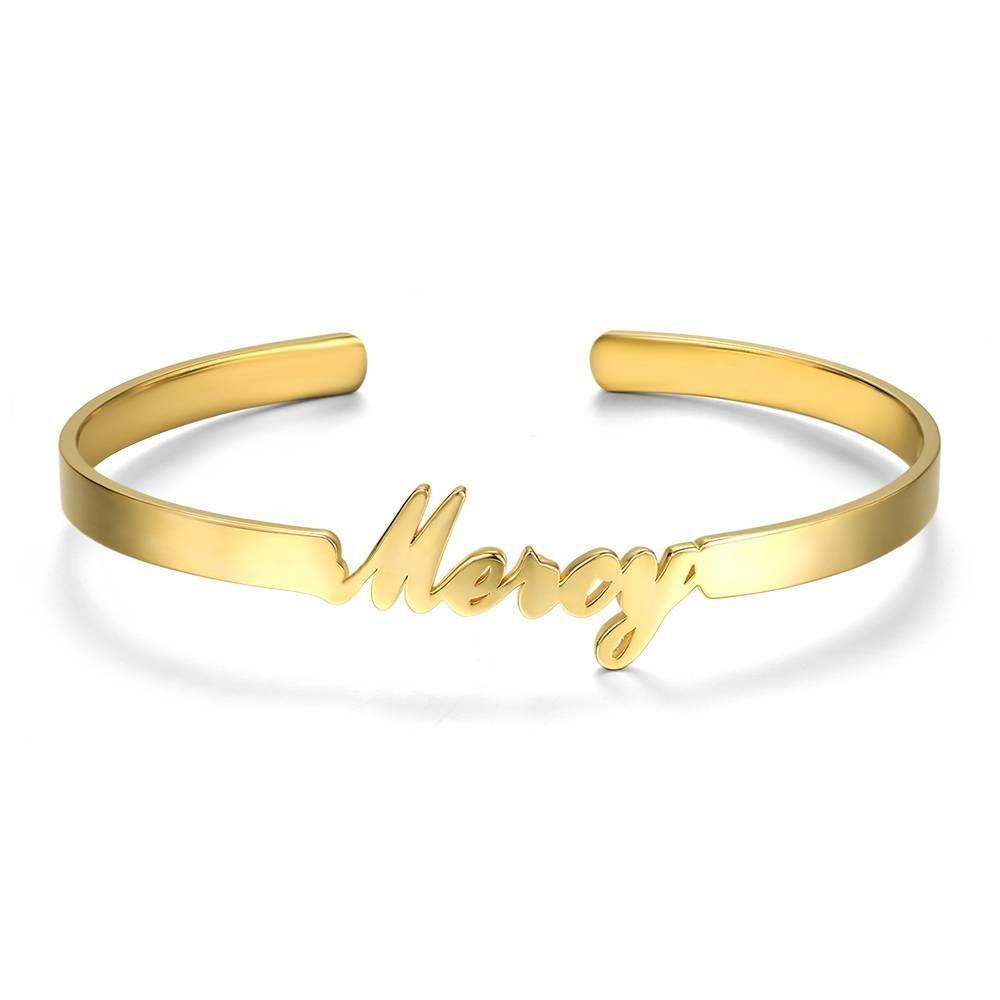 Name Bracelet Simple Style 14K Gold Plated - soufeelus