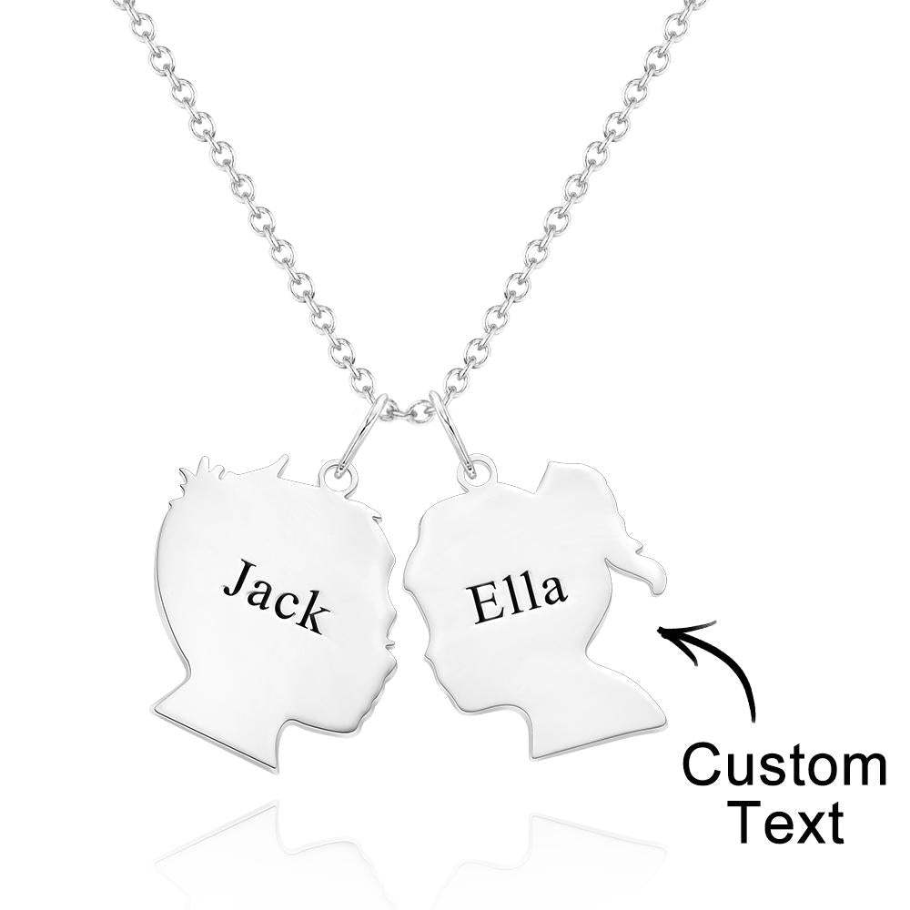 Custom Engraved Necklace Silhouette Unique Gifts - soufeelus
