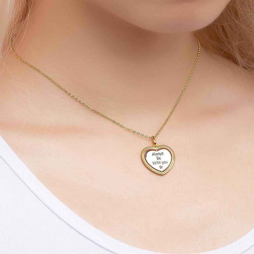 Engraved Necklace Rose Night Sky Wishing Coin Necklace Custom Necklace 14k Gold Plated Silver - soufeelus