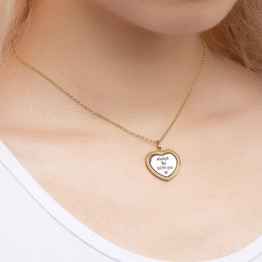 Engraved Necklace Rose Night Sky Wishing Coin Necklace Custom Necklace 14k Gold Plated - soufeelus