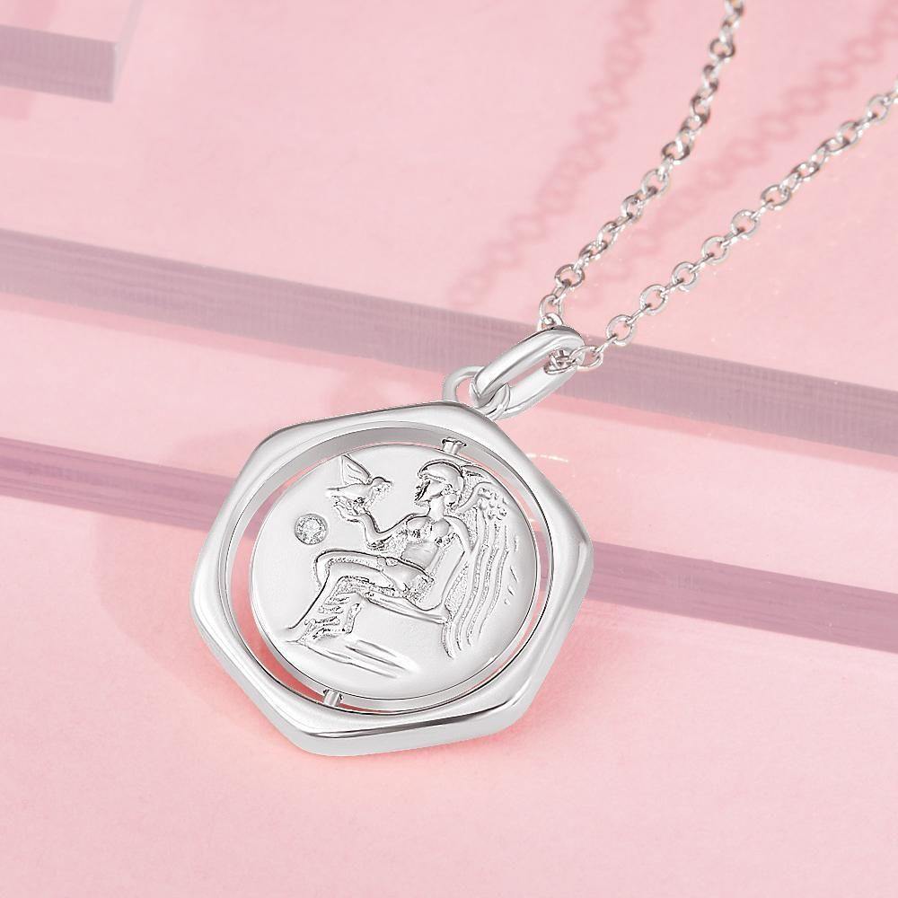 Engraved Necklace Victory Wishing Coin Memorial Gifts for Her - soufeelus