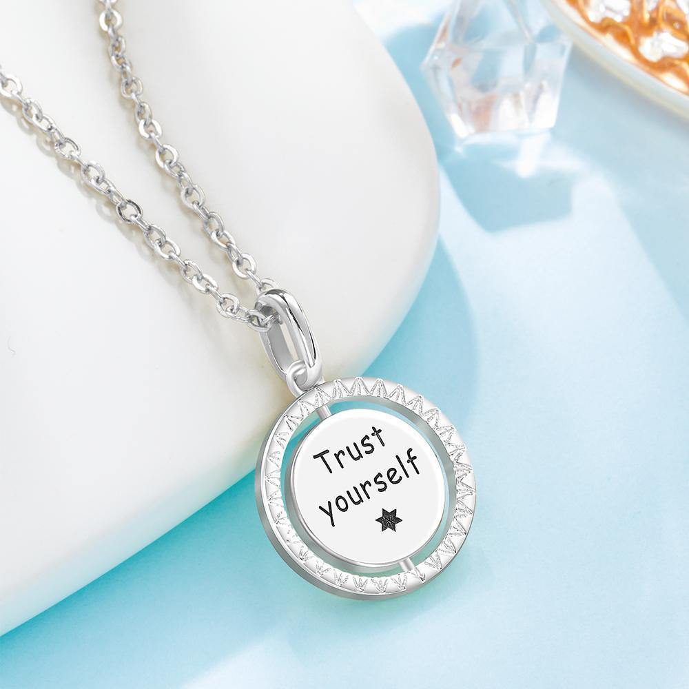 Engraved Necklace with Sunshine Memorial Gifts for Her - soufeelus