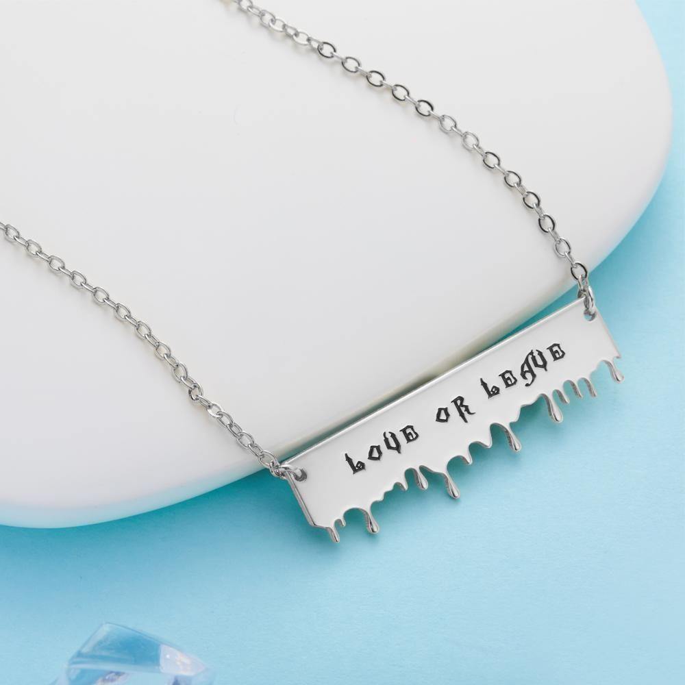 Engraved Necklace Name Necklace Gifts Funny Design Rose Gold Plated - soufeelus