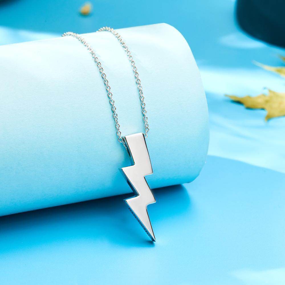 Custom Engraved Necklace Lightning Modeling Creative Gift