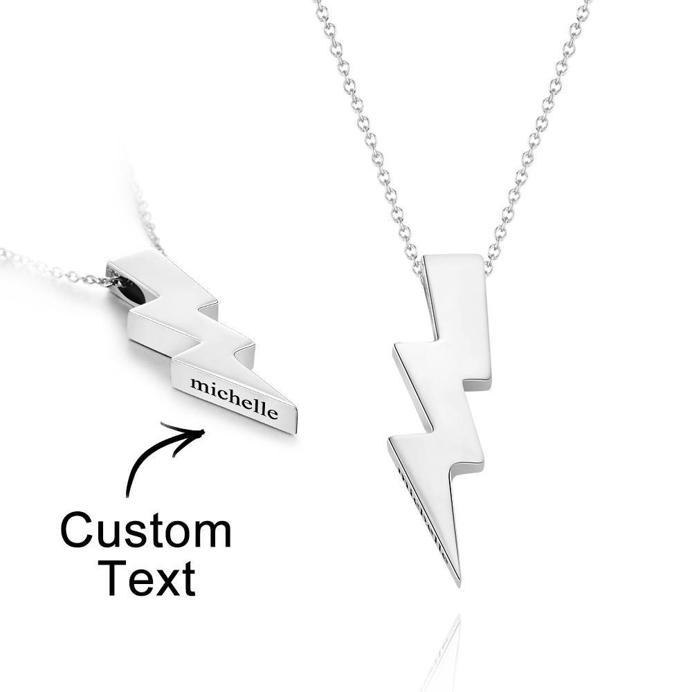 Custom Engraved Necklace Lightning Modeling Creative Gift