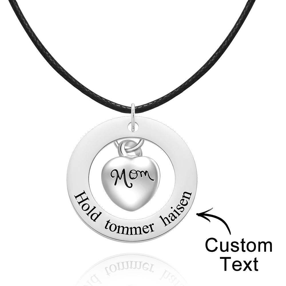 Custom Engraved Necklace Peach Heart Necklace Commemorative Collection Urn - 