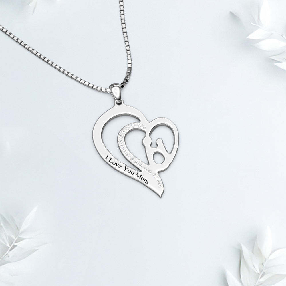 Custom Necklace for Mom Personalized Engraved Necklace Mother's Day Gift -