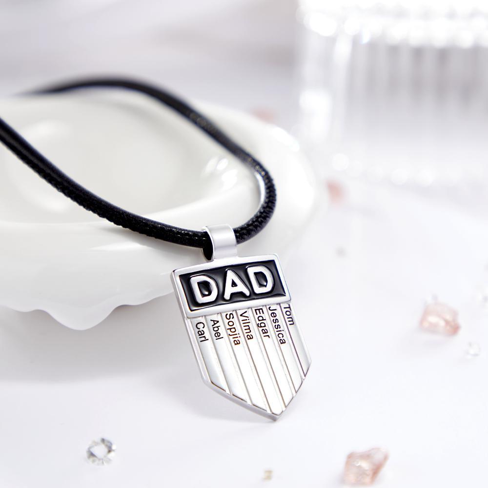 Custom Engraved Necklace Vintage Gifts for Dad - soufeelus