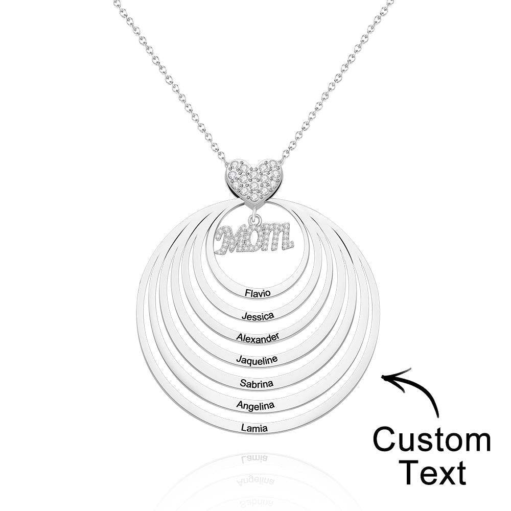 Custom Engraved Necklace Simple Circularity Family Gifts - soufeelus