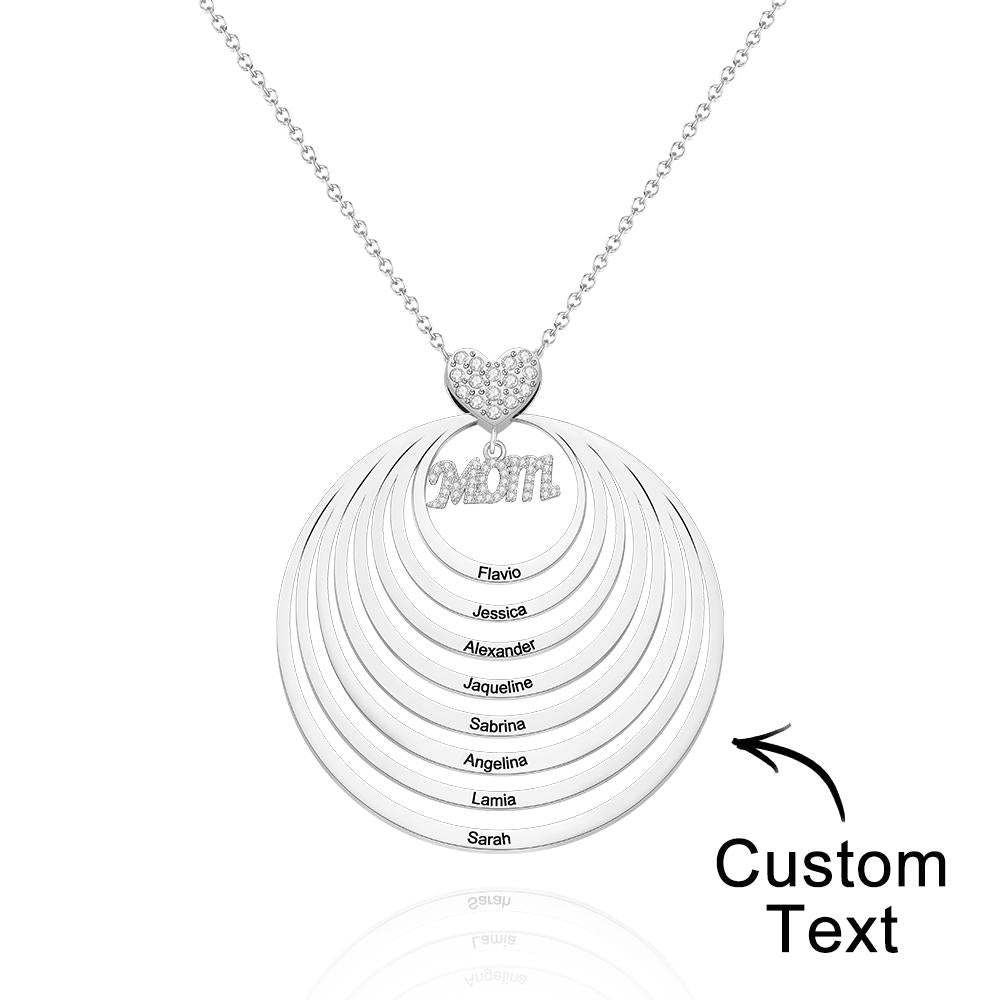 Custom Engraved Necklace Simple Circularity Family Gifts - soufeelus