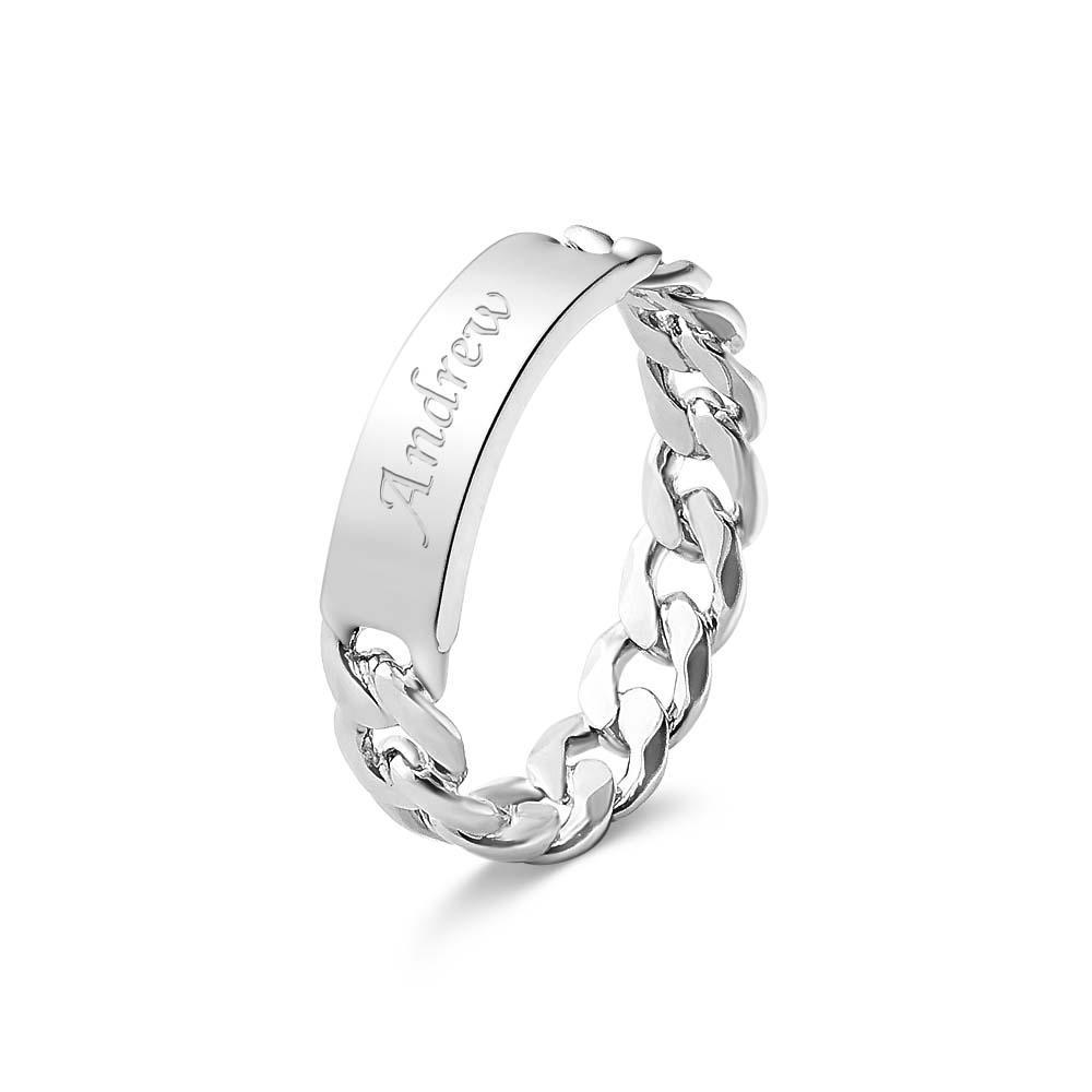 Men's Personalized Ring Custom Message Ring  the Best Gift for Lover - soufeelus