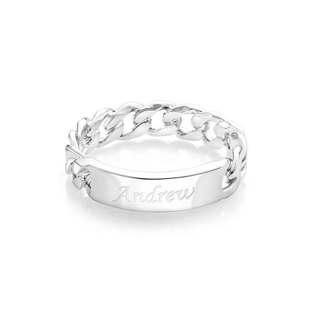 Men's Personalized Ring Custom Message Ring  the Best Gift for Lover - soufeelus
