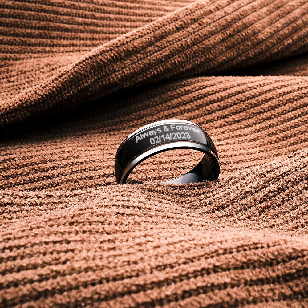 Engraved Handwriting Ring, Custom Handwriting Ring, Anniversary Gift Handwritten Jewelry, Personalized Valentine's Day Gift - soufeelus