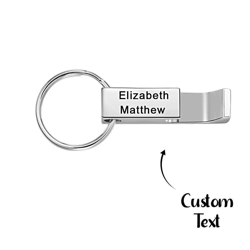 Custom Engraved Keychain Bottle Opener Keychain Gift for Men