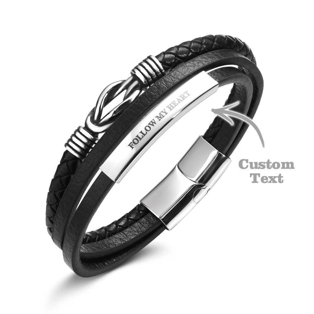 Create A Miracle Personalized Bracelet for Men Stainless Steel Woven - soufeelus