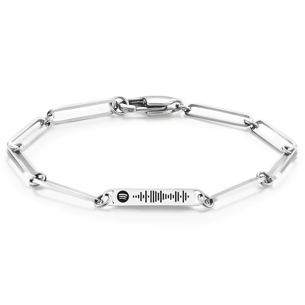 Custom Scannable Spotify Code Plaque Bracelet Music Song Bracelet Gift