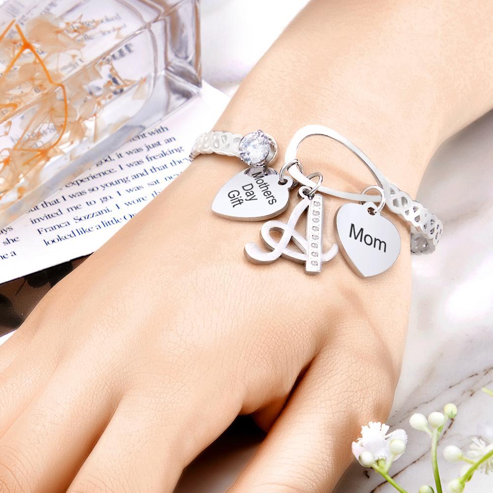 Custom Engraved Bracelet Creative Pendant Hollow Out Design Gifts - soufeelus