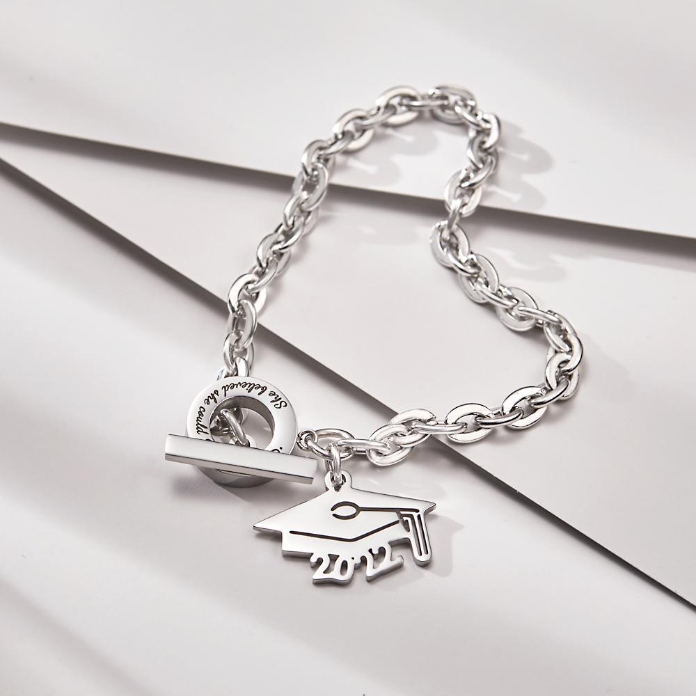 Custom Engraved Bracelet Graduation Season Commemorative Gifts - soufeelus