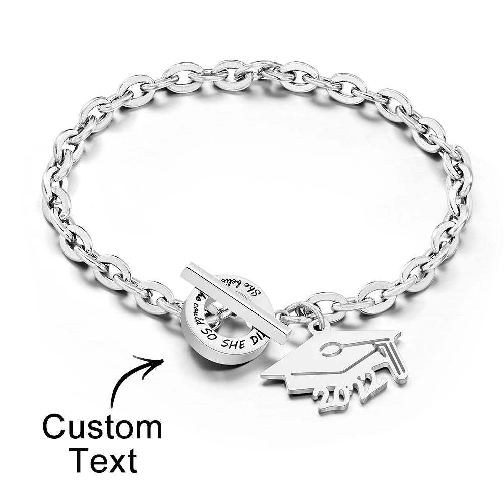 Custom Engraved Bracelet Graduation Season Commemorative Gifts - soufeelus