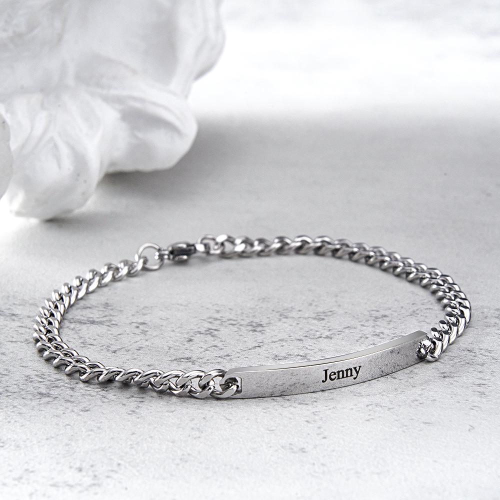 Custom Engraved Bracelet Set Personalized Fashion Bracelet For Couples - soufeelus