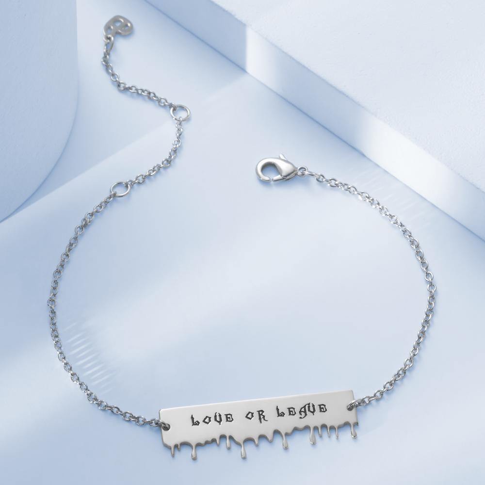 Engraved Bracelet Gifts for Her Silver - soufeelus