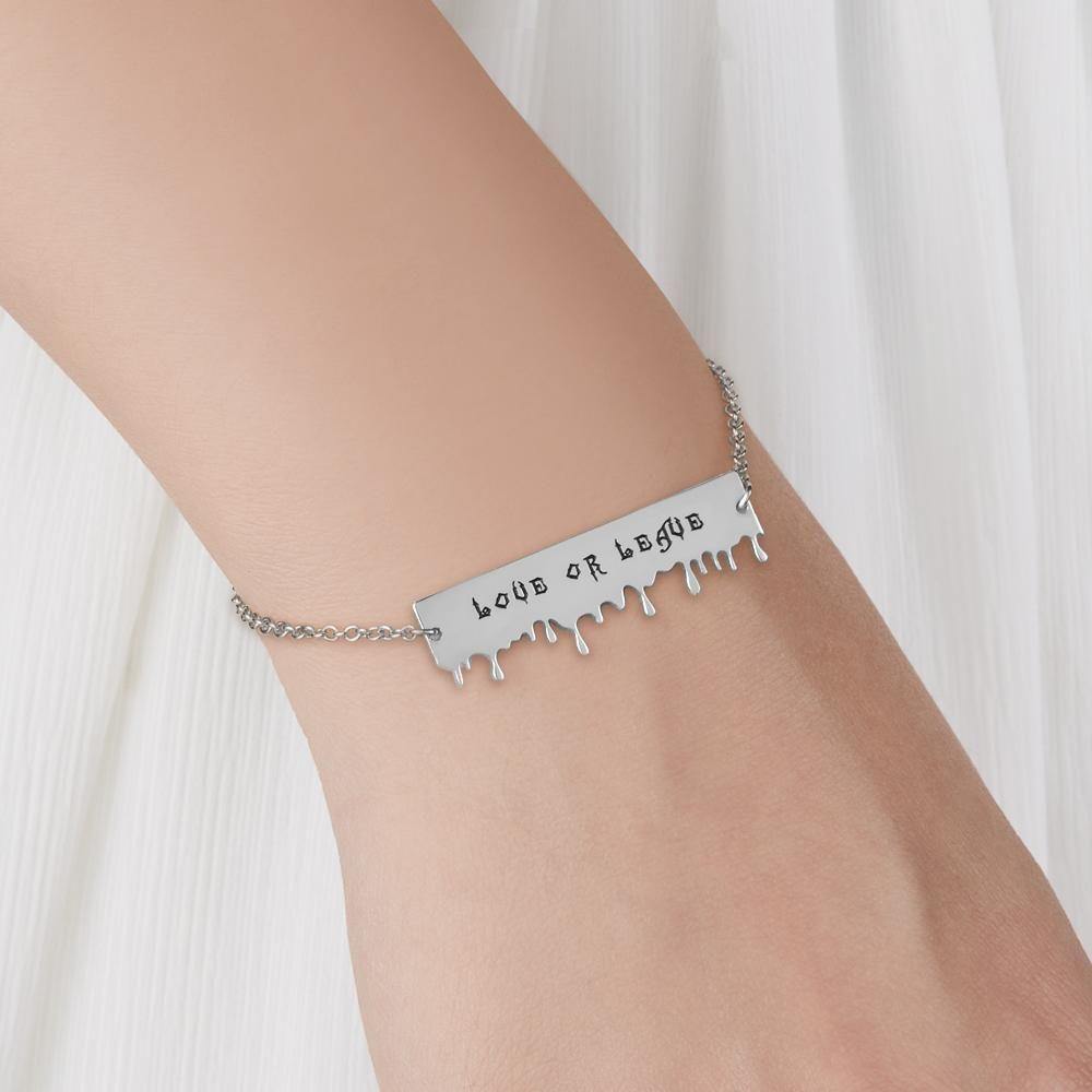 Engraved Bracelet Gifts for Her Silver - soufeelus