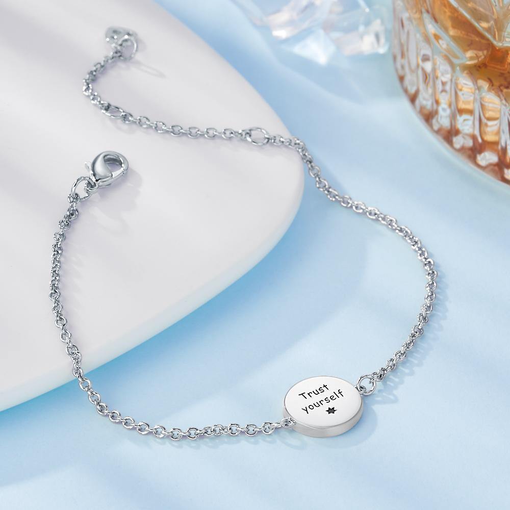 Engraved Bracelet with Sunshine Memorial Gifts for Her - soufeelus