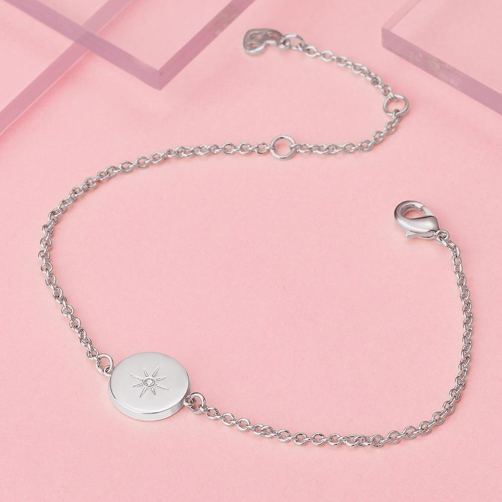 Engraved Bracelet with Sunshine Memorial Gifts for Her - soufeelus