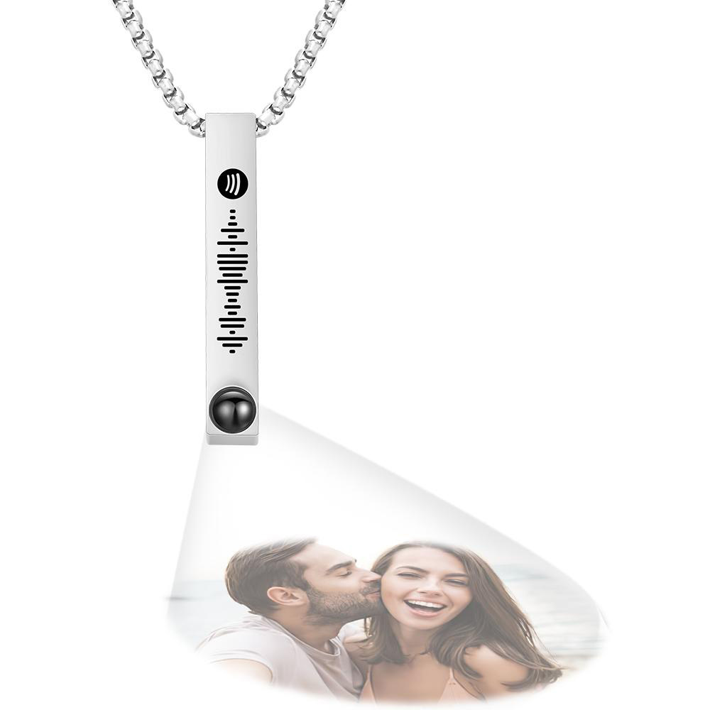 Custom Scannable Spotify Code Necklace Custom Projection Simple Gifts