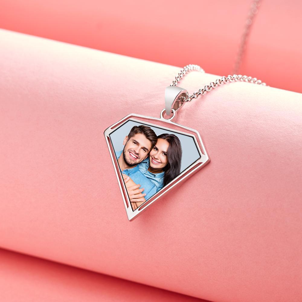 Custom Photo Necklaces Triangular Pendant Super Personality Style Pendant