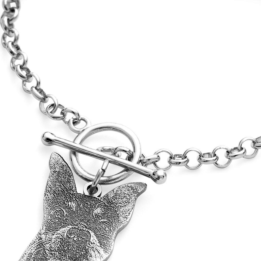Dog Photo Bracelet Dog Engraving Bracelet Dog Memorial Pet Bracelet Custom Bracelet Pet Jewelry Gift for Her - soufeelus