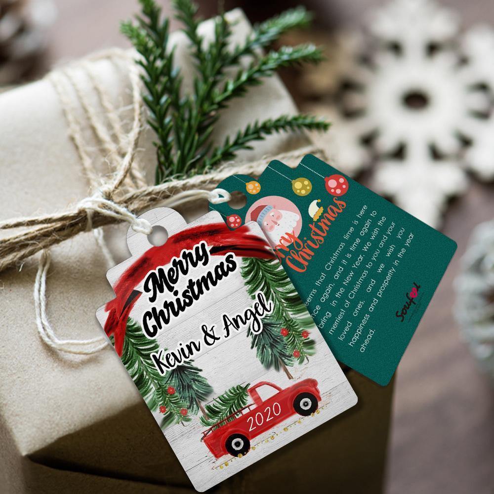 Custom Gift Card Photo Card for Merry Christmas - soufeelus