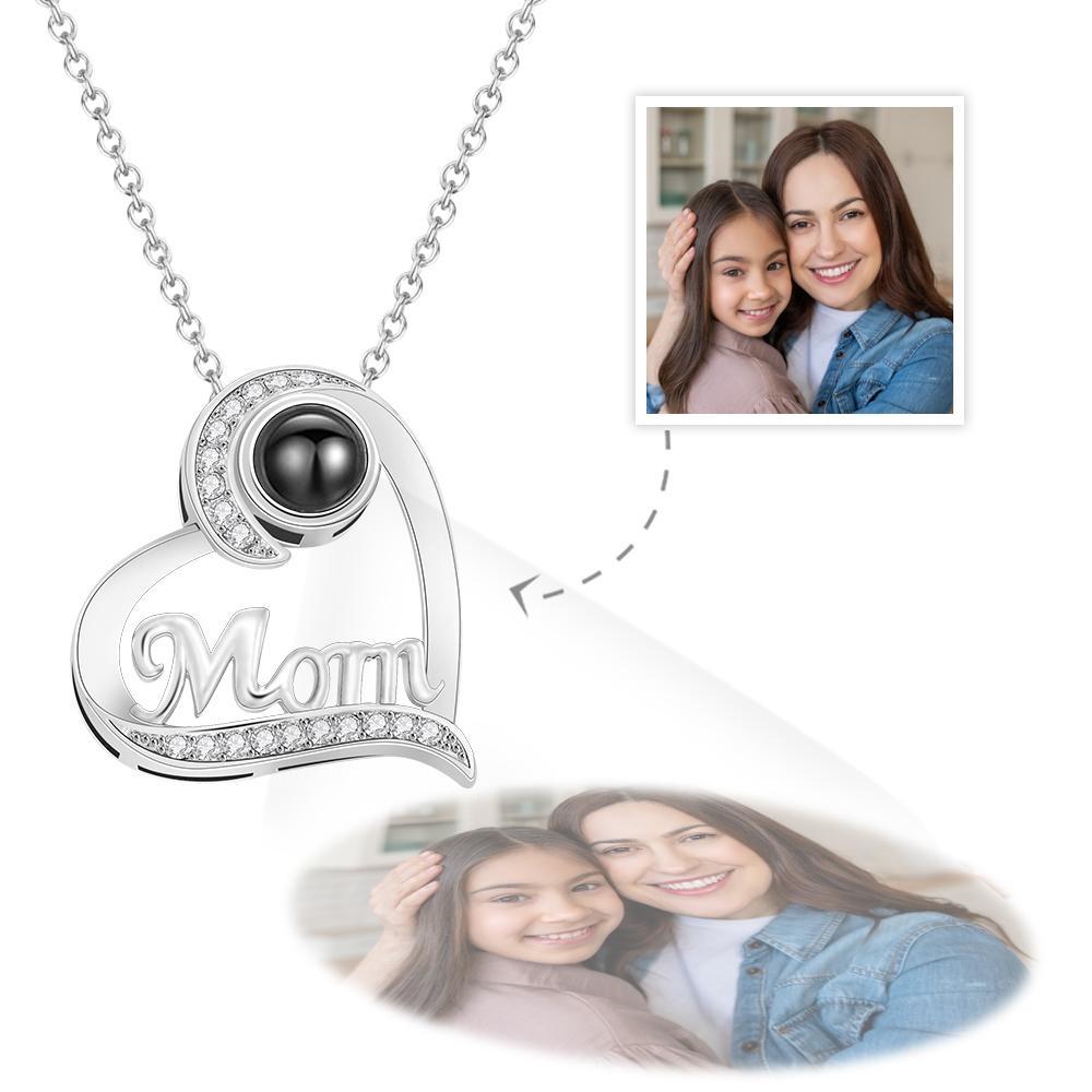 Custom Projection Photo Necklace Personalized Pet Photo Pendant Projection Chain Women Memorial Jewelry Gifts