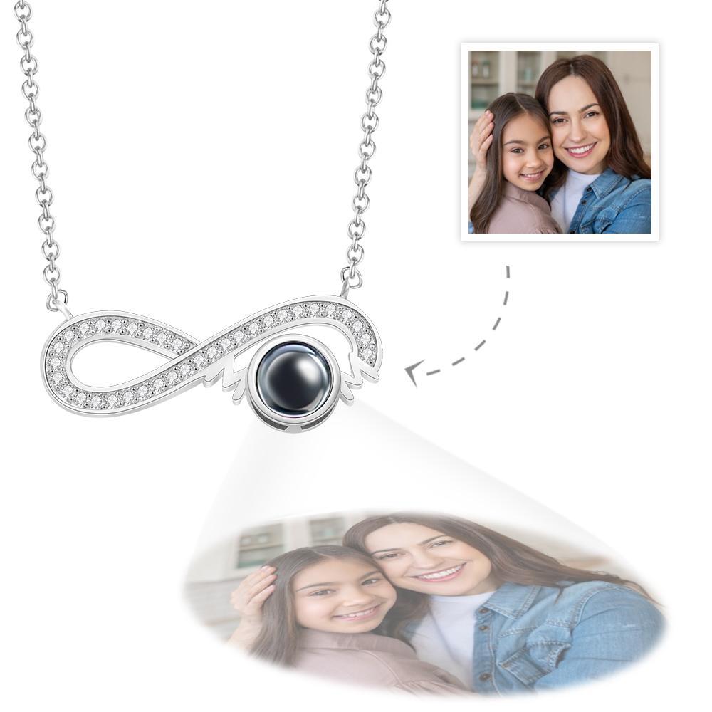 Custom Projection Photo Necklace Personalized Pet Photo Pendant Projection Chain Women Memorial Jewelry Gifts