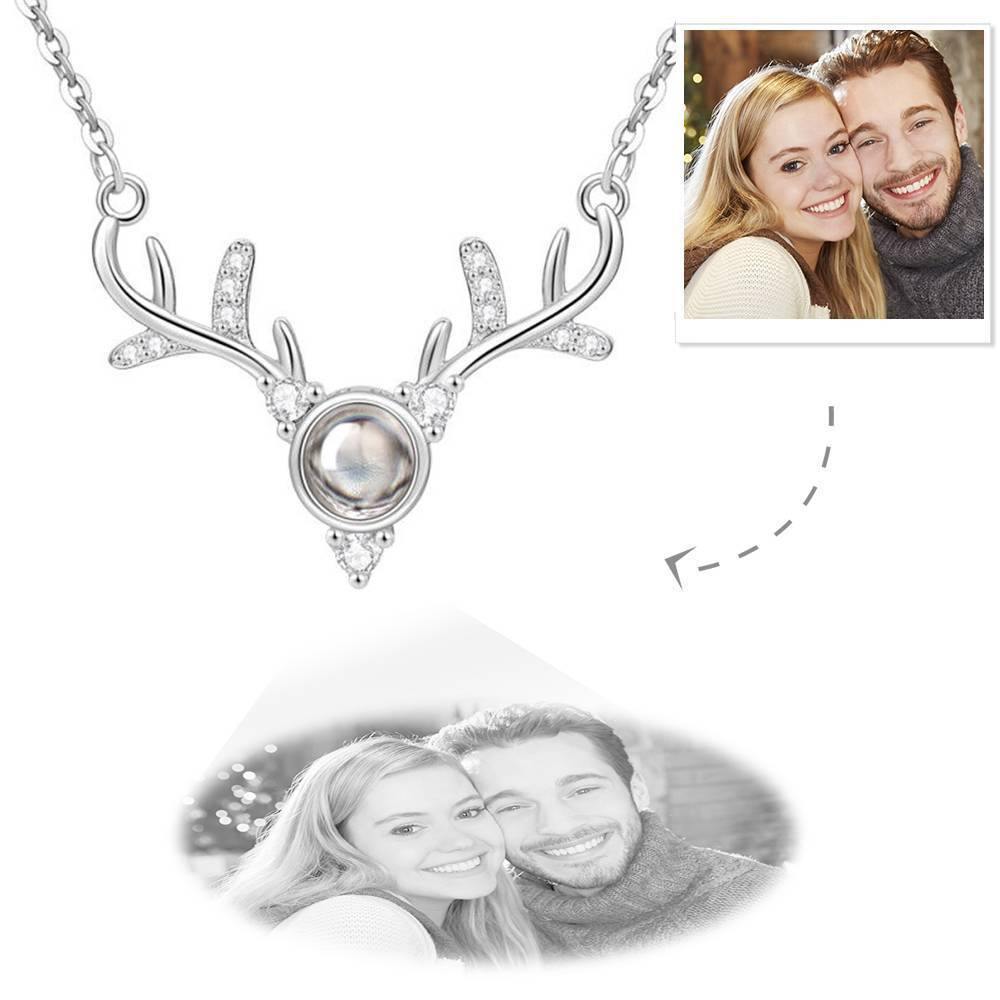 Custom Projection Photo Necklace Personalized Pet Photo Pendant Projection Chain Women Memorial Jewelry Gifts