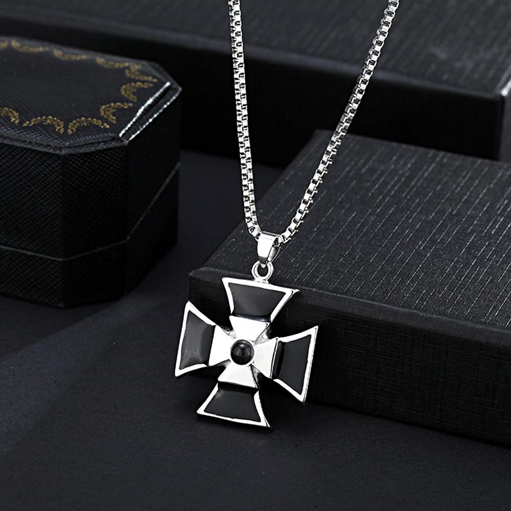 Personalized Windmill Photo Projection Men's Necklace for Him Minimalist Memorial Jewelry - soufeelus