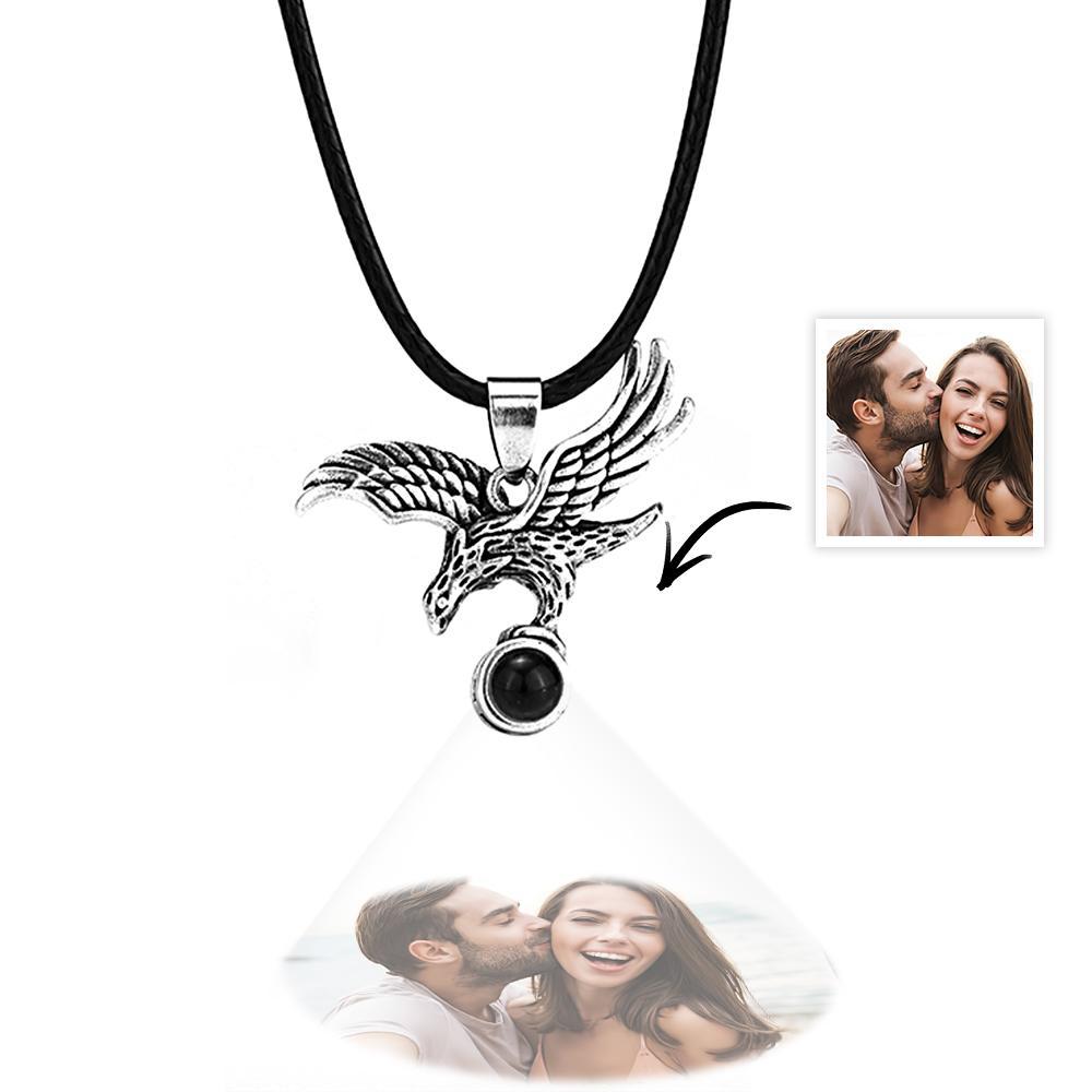Personalized Flying Eagle Pendant Necklace Realistic Bird Dainty Jewelry Fine Detail Photo Projection Men's Necklace - soufeelus